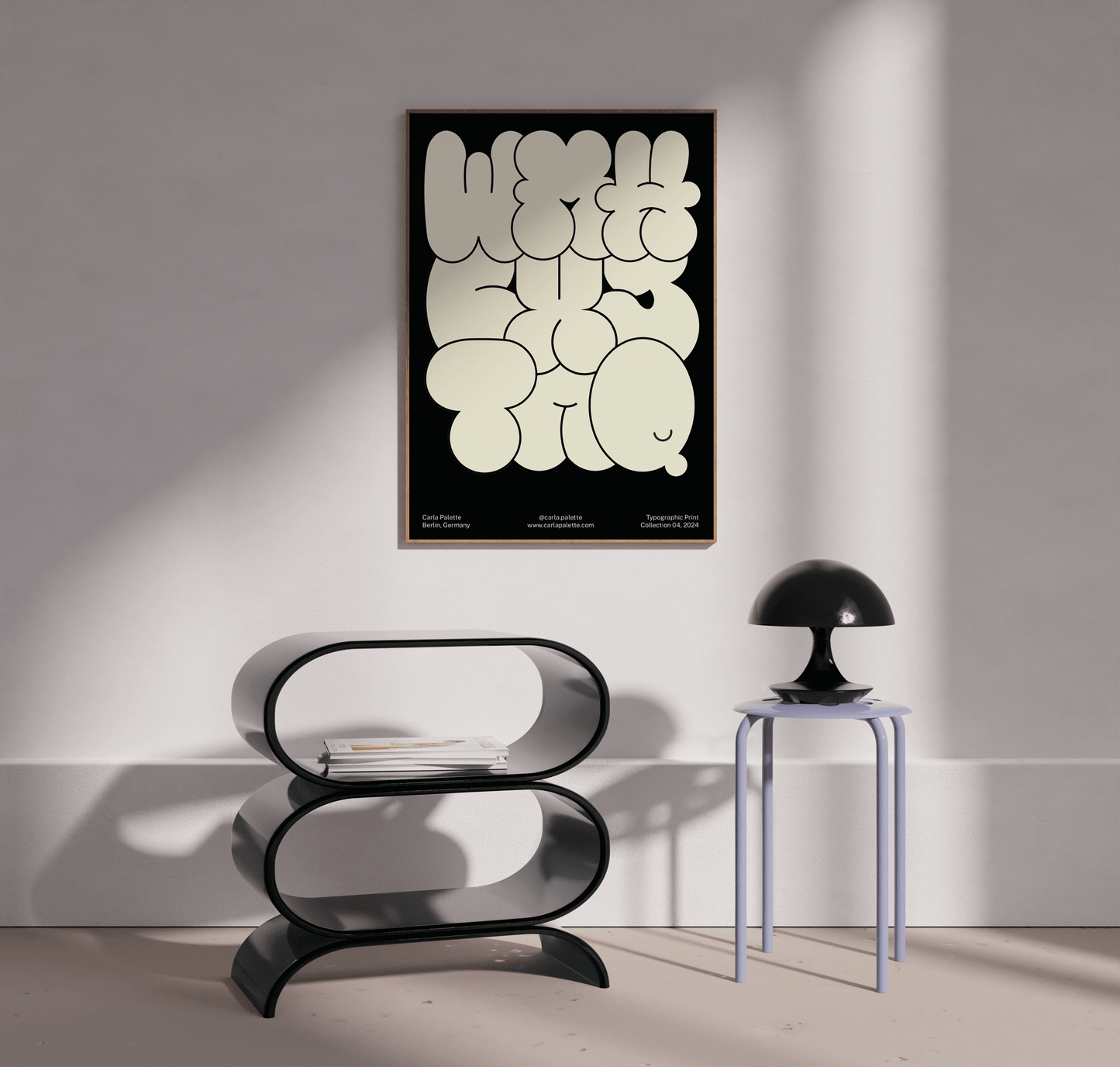 Bubble Letter Typographic Print