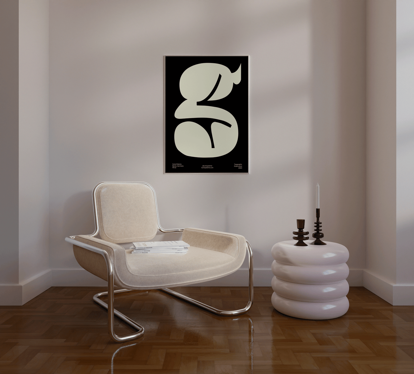 G Typographic Print