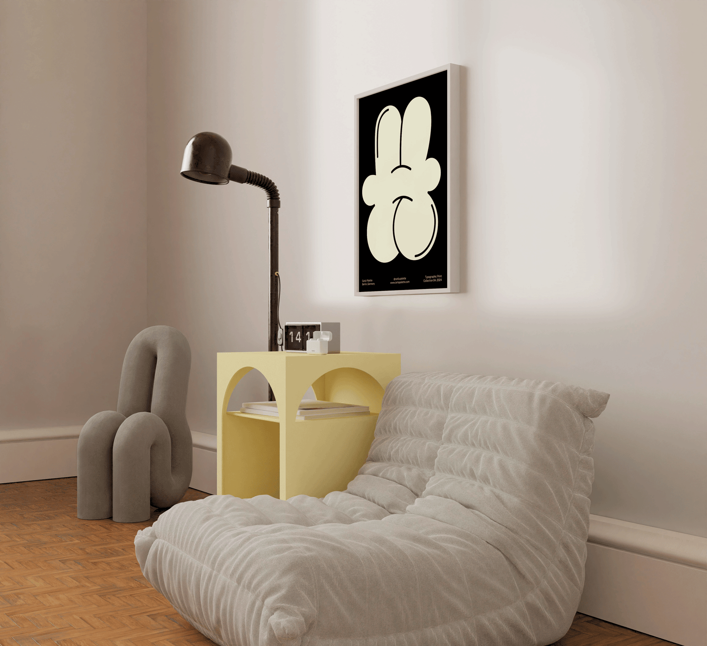 H Typographic Print