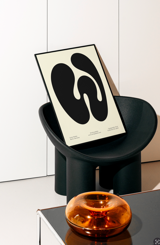 W Typographic Print