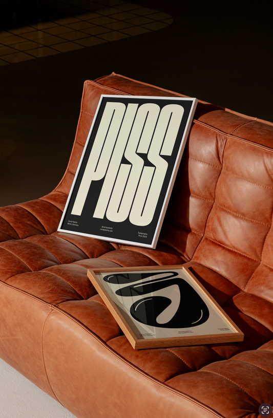 Piss Typographic Print